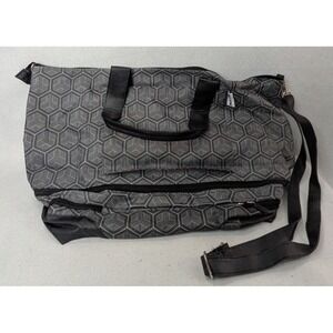 RuMe Escape Bag Travel Tote Gray Black Geometric Large NEW Expandable Shoe Bag